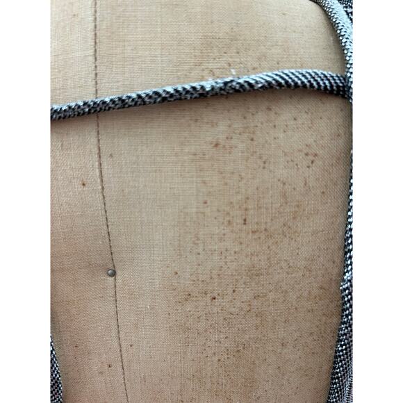 Lillie Rubin Vintage Silver Metallic Dress with Rhinestones size 4 - Picture 8 of 9